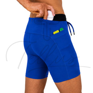 Custom Wholesale Mens Solid Canvas Performance <b>Compression</b> <b>Shorts</b> Quick Dry Tight Stretch Sports Underwear for Fitness & Gym - Product Image 3