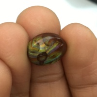 Cabochon ovale en agate de feu mexicaine naturelle de haute qualité, magnifique, identique à la photo, hauteur 4,5 mm, pierre brute polie, INDIA GEMS Troisième