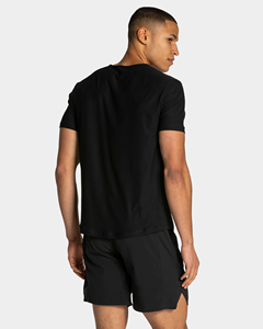 T-shirt décontracté slim pour homme, blanc pur, personnalisable en gros, idéal pour le travail, le fitness et les sorties, avec t-shirt vierge - Product Image 3