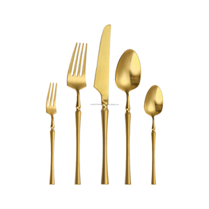 ที่ขายดีที่สุดการออกแบบที่ทันสมัยหรูหราทอง 4 ชิ้นช้อนส้อมและชุดมีด - Product Image 6
