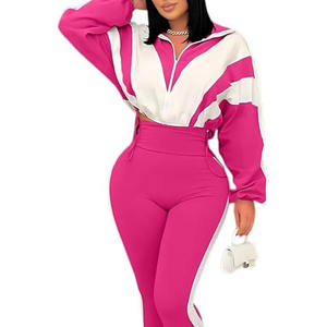 Conjunto Deportivo de 2 Piezas para Mujer, Sudadera con Cremallera Completa de Manga Larga, Chaqueta Corta y Leggings, Conjuntos para Hacer Ejercicio - Product Image 4