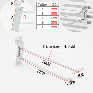 Supermarket Display <b>Hook</b> Hangers Carbon steel <b>chrome</b>-plated double-line metal <b>hook</b> Price Tag Holder Silvery Display <b>Hooks</b> - Product Image 5