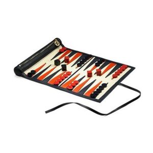 Jeu de backgammon en cuir de qualité supérieure, portable, avec poche zippée, fabriqué à la main, cadeau de luxe - Product Image 2