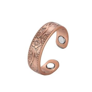 Customizable Durable Copper Magnetic Cuff with Magnetic Therapy Inserts <b>Bulk</b> <b>Buy</b> Solid Copper Magnetic Band Rings - Product Image 1