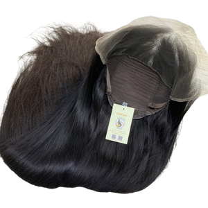 Cabello Vietnamita Humano de Alta Calidad, Nudos Pequeños, Cierre Frontal de Encaje HD 13x6, Negro Natural, Cabello Vietnamita Virgen - Product Image 1