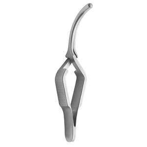 Pince de DeBakey en acier inoxydable allemand, courbée de 4,5 cm, manuelle, pour micro-chirurgie vasculaire, hémostatique et d'occlusion, 9,5 cm - Product Image 1