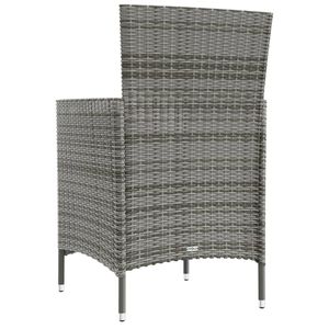 Ensemble de 4 chaises de jardin en polyrotin gris, de taille moyenne et durables - Product Image 5