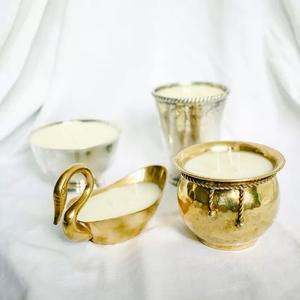 Scented Soy Wax Embossed <b>Brass</b> Aluminum Decorative <b>Candle</b> Jar Jars <b>Holder</b> Hotel Serving Fragrance Home Table Decoration Glass - Product Image 6