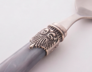 <b>Vintage</b> Metal Flatware Set With Ornate Handles Dishwasher <b>Safe</b> Silver Finish Knife Fork Spoon 3 Piece Set For Home Use - Product Image 2