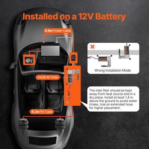 ระบบคอมเพรสเซอร์แอร์100PSI 12V ชุดควบคุมการกระแทกแบบเส้นทางเดียวชิ้นส่วนช่วงล่าง - Product Image 4