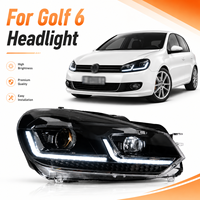 Ensemble de phares LED complets pour Golf 6 MK6 2009-2012, feux de jour DRL, clignotants séquentiels, lampes avant