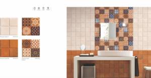 กระเบื้องเซรามิกเคลือบเงาสีสันสดใสสำหรับตกแต่งภายในห้องน้ำ ลายดอกไม้ รุ่น Piazza Olympia ขนาด 300x300 มม. - Product Image 4