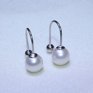 Boucles d'oreilles clous en perles d'eau douce violettes classiques de style Edison pour femmes, argent S925 incrusté, crochet d'oreille à talons hauts, bijoux fins élégants - Product Image 4