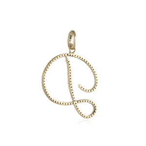 จี้เพชรทรงธรรมชาติรูปตัวอักษร C แบบเขียนด้วยลายมือ ทองคำ 14k สีเหลือง จี้รูปตัวอักษรสำหรับทุกเพศ ขายส่ง เครื่องประดับ ของขวัญวันเกิด - Product Image 4