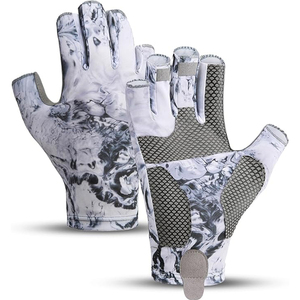 OEM Custom Camouflage Fishing Gloves for Men Spring Summer Outdoor Sunscreen Non <b>Slip</b> Cool Ice Silk <b>Half</b> Finger Breathable 2026 - Product Image 3