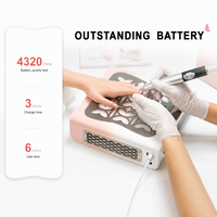 Yaqin Aspirateur de poussière professionnel puissant pour ongles en acrylique et gel, 60W, pour salon de manucure