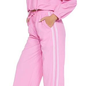 2 Piece Zipper Pullover Windbreaker Jacket and Jogger Pants <b>Set</b> Activewear Windbreaker <b>Set</b> for Women Wholesale Rate 2027 - Product Image 3