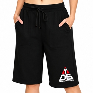 Shorts Largos Casuales para Mujer, de Algodón, para Gimnasio o Descanso, con Bolsillos, Cintura Elástica, Secado Rápido, Transpirables, Cómodos, Personalizables - Product Image 1