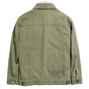 <b>Men</b> Duck Canvas <b>Jacket</b> Heavy Cotton Work Coat Corduroy Collar Zip Closure <b>Utility</b> Pockets Casual Streetwear Outerwear Wholesale - Product Image 3