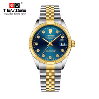Montre mécanique automatique de luxe TEVISE 629 pour homme, design squelette, mode, affaires, bracelet en acier inoxydable, OEM ODM, étanche