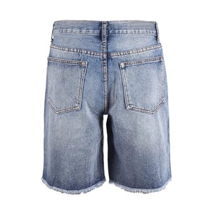 Pantalones Cortos de Mezclilla para Hombre, Cintura Media, Pierna Recta, Desgastados, Rotos, de Algodón, Casuales, de Verano, Tejido de Punto, Impermeables, Ecológicos, Vintage - Product Image 6