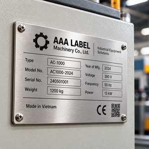 Placa de Identificación de Calibración, Placa de Identificación Metálica Personalizada con Número de Serie, Datos Técnicos del Modelo OEM - Product Image 1