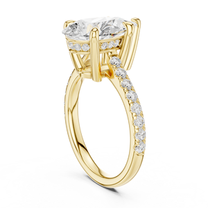 Bague de fiançailles en diamant taille poire avec diamants latéraux cultivés en laboratoire, certifiée GIA, bijoux classiques pour femmes - Product Image 5