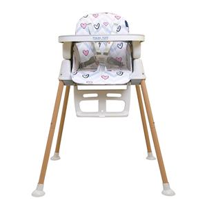 Polka Tots Grow & Glide 4 in 1 Convertible Heart Design High <b>Chair</b> - (<b>Pink</b>) - Product Image 1