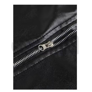 Chaleco de Motocicleta de Cuero Transpirable para Hombre SNAFA SPORTS, Cuello Alto, Bolsillos, Cierre de Cremallera, Logotipo del Club Personalizable - Product Image 3