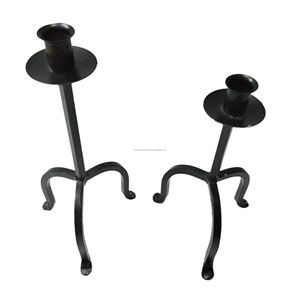 Bougeoir conique avec base ronde lourde Bougeoirs en fer forgé pour mariage décoratif à la maison et fête - Product Image 6