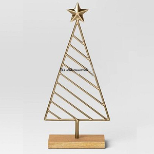 Accesorio Decorativo Navideño Moderno de Metal y Madera de Buena Calidad, Base para Sublimación, Hecho a Mano, en Venta - Product Image 3