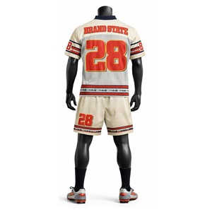 Conjunto de Camiseta y Pantalones Cortos de Fútbol Americano, Uniforme Deportivo Transpirable, Personalizado para Equipos, para Entrenamientos y Partidos - Product Image 2