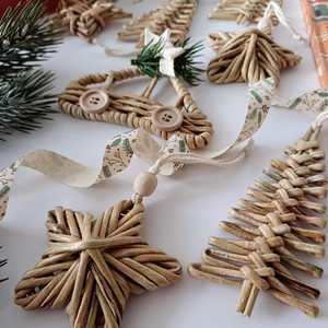 Wood <b>Snowflake</b> Christmas <b>Decoration</b> Handicraft Indoor Hanging Ornament Traditional Style Craft Gift - Product Image 5