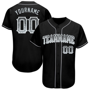 Wholesale Best Selling OMMIZ INDUSTRY Custom Black <b>Silver</b>-White Authentic Drift Fashion Baseball Jersey - Product Image 1
