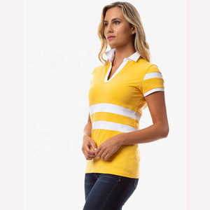 Camiseta polo de manga corta para mujer, con cuello, tela transpirable, cómoda, informal, deportiva, para oficina, trabajo, golf, tenis, en venta. - Product Image 3