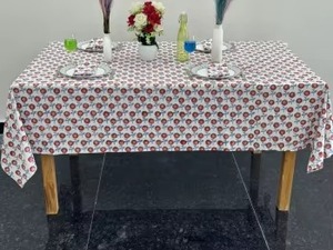 2026 Luxury Handmade Cotton Block Print <b>Tablecloth</b> Set Floral Printed Tablemat for Dining Hotel or Restaurant Wholesale - Product Image 2