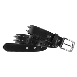 Unisex Genuine Cowhide Leather Studded Belt <b>Punk</b> Rock Rivet Spike Belt Heavy Duty Casual Fashion Waist Belt - Product Image 3