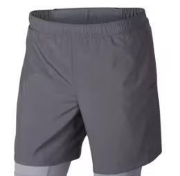 Shorts de bain pour hommes en polyester/coton, décontractés, taille élastique, respirants, séchage rapide, anti-plis, écologiques, mi-longs, couleur unie, tendance - Product Image 2