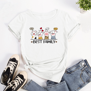 Camisetas de Punto Transpirables de Algodón Puro para Mujer, Marca 2025, con Lindo Logotipo de Gato, Corte Ajustado, Estilo Casual, Decoración con Parches - Product Image 3
