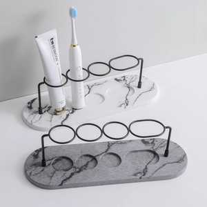Wall mounted chrome bathroom tumbler <b>holder</b> frosted glass cup <b>toothbrush</b> storage rack modern minimalist accessory durable design - Product Image 4
