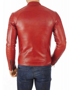 Champ King VESTE EN CUIR PREMIUM DE HAUTE QUALITÉ pour hommes Coupe-vent Col montant Décontractée - Product Image 2