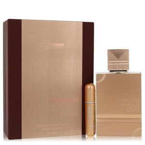 Coffret de parfum Amber Oud Gold Edition Extreme, 6,7 oz de parfum pur en spray avec un vaporisateur rechargeable de 0,34 oz, parfum de luxe en cadeau - Product Image 1