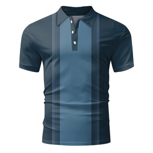 Camisa de manga corta para hombre, 100% algodón tejido, antiarrugas, con bordado o estampado personalizado, OEM, venta al por mayor, informal, estilo urbano, tipo polo. - Product Image 2