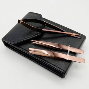 Ciseaux à sourcils en acier durable couleur or rose, à pointe inclinée et affûtée, pour la mise en forme des sourcils, outils cosmétiques - Product Image 1