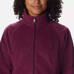 Fournisseur OEM – Nouvelle veste polaire décontractée respirante pour femme, entièrement zippée, avec empiècements en sherpa, à capuche, pour l'hiver et les activités sportives - Product Image 5