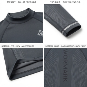 Camiseta de Compresión para Mujer, 85% Poliéster, 15% Elastano, Cuello Alto, para Entrenamiento de BJJ, Personalizable OEM - Product Image 4