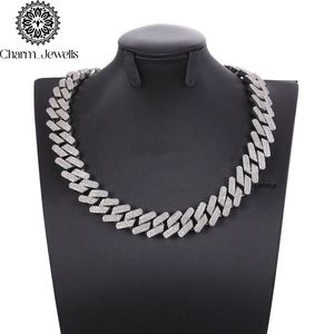 Collier unisexe Charm_Jewells en moissanite et perle d'eau douce, forme boule, coupe brillante, chaîne à maillons géométriques, argent 925, or 14 carats - Product Image 4