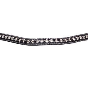<b>Top</b> Quality Lightweight Leather Equestrian Horse brow band With Different Color Crystals rhinestones <b>Glitter</b> brow band for horse - Product Image 1