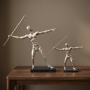 Juego de 3 Esculturas Figurativas de Plata de Jaffs Exports, Decoración Moderna de Metal para Mesa, Figuras Artísticas Hechas a Mano para Sala de Estar - Product Image 3