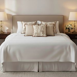 Elegant Nature-Inspired 5PC Pillowcase Set Botanical Branch Print and Off-White for Sofa and Bed <b>Cushions</b> - Product Image 4